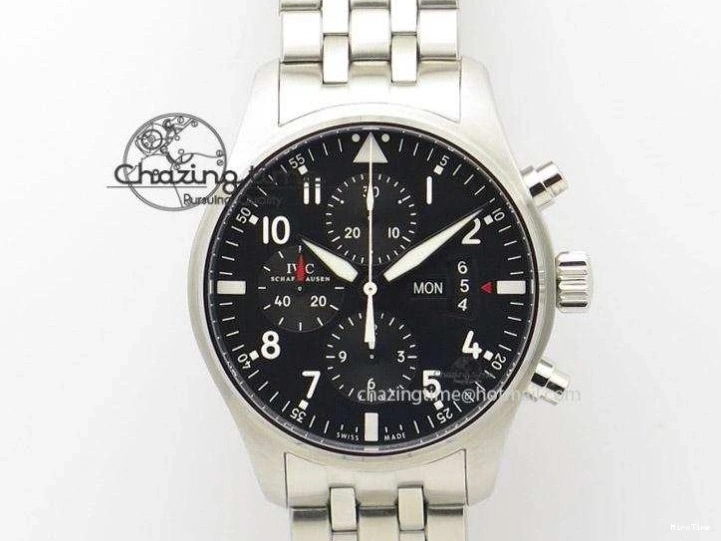 MIROTIME 0825 Fashionable Mark XVIII IW327002 V6F Best Edition White Dial On Black Leather Strap A 7312